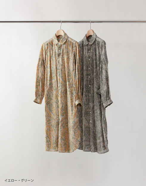Linen paisley shirtdress